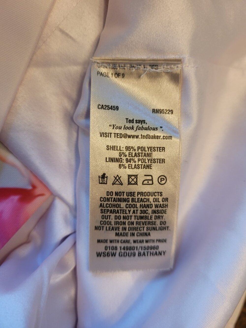 Ted Baker Bathany Hanging Gardens Floral Midi Sheath Dress 2 - Picture 8 of 8
